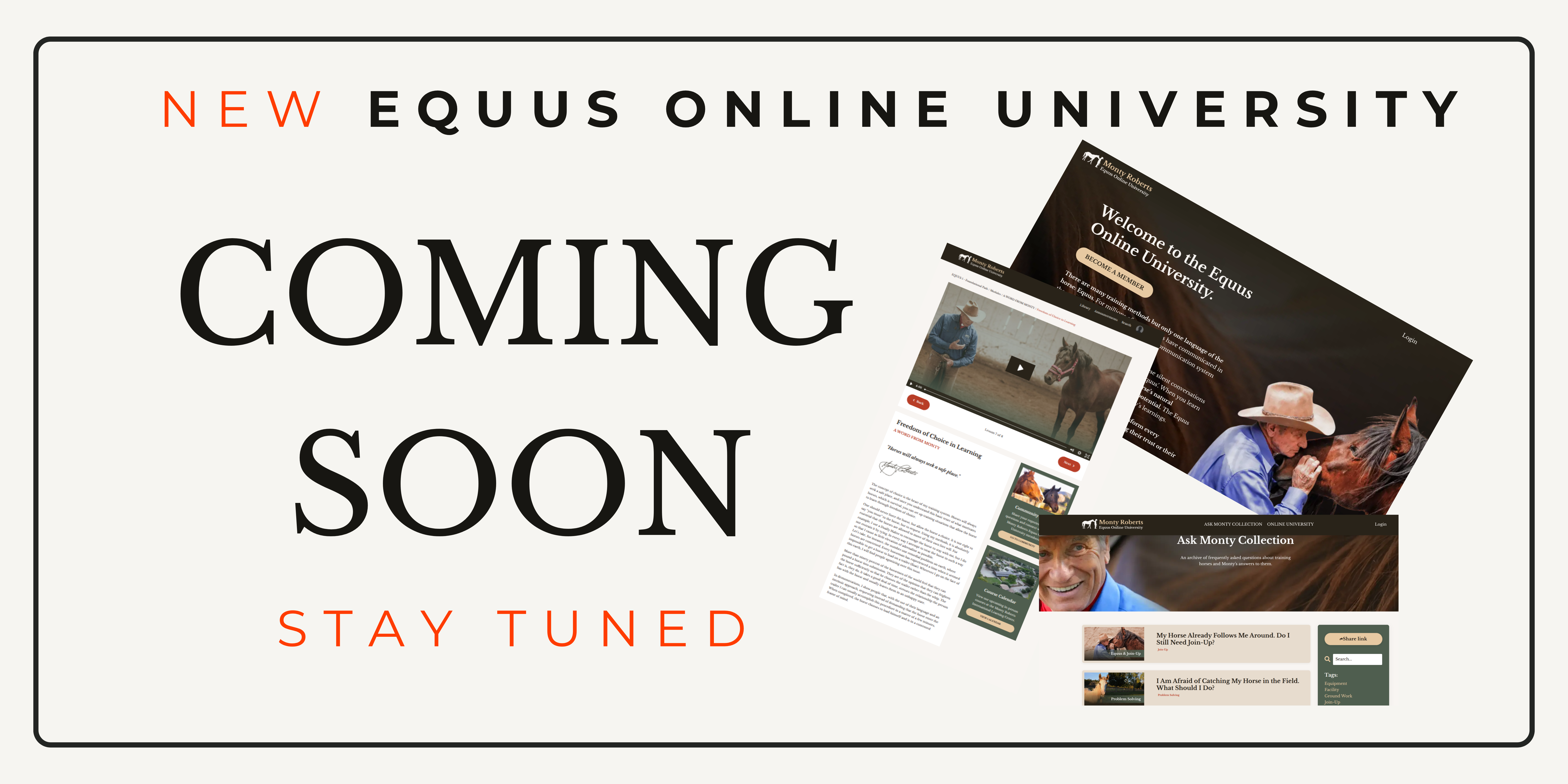 NEW Equus Online University COMING SOON! Stay tuned...